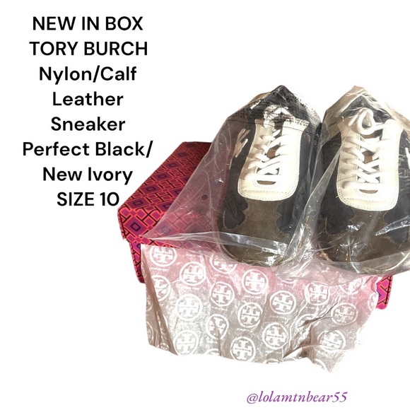 BRAND NEW TORY BURCH NYLON/CALF LEATHER SNEAKERS IN BOX-SIZE 10-UNIQUE DESIGN - Picture 8 of 16